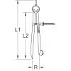 KS Tools 3000411 Odpichovací kružítko nástrojová ocel