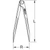 KS Tools 3000415 Odpichovací kružítko nástrojová ocel