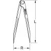 KS Tools 3000413 Odpichovací kružítko nástrojová ocel