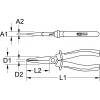 Kleště na kloboučkové spony, 200 mm KS Tools 150.2023