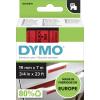 páska do štítkovače DYMO D1 45807 polyester Barva pásky: červená Barva písma:černá 19 mm 7 m
