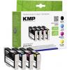 KMP Ink náhradní Epson T0711, T0712, T0713, T0714 kompatibilní kombinované balení černá, azurová, purppurová, žlutá E107V 1607,4005