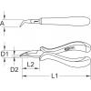 KS Tools 5007022 ploché jehlové kleště nástrojová ocel 130 mm