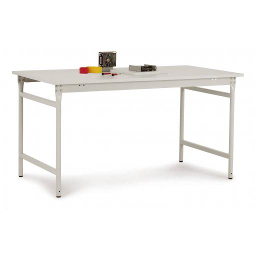 Manuflex BB3019.7035 Servírovací stolek základní stacionárně 1000x600x780 mm, deska PVC, bílá/šedá RAL 7035 světle šedá světle šedá