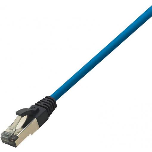 LogiLink CQ8036S RJ45 síťové kabely, propojovací kabely CAT 8.1 S/FTP 1.00 m modrá bez halogenů 1 ks