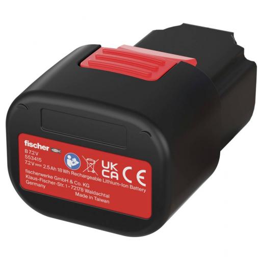 Fischer 553415 náhradní akumulátor pro elektrické nářadí 7.2 V 2.5 Ah Li-Ion