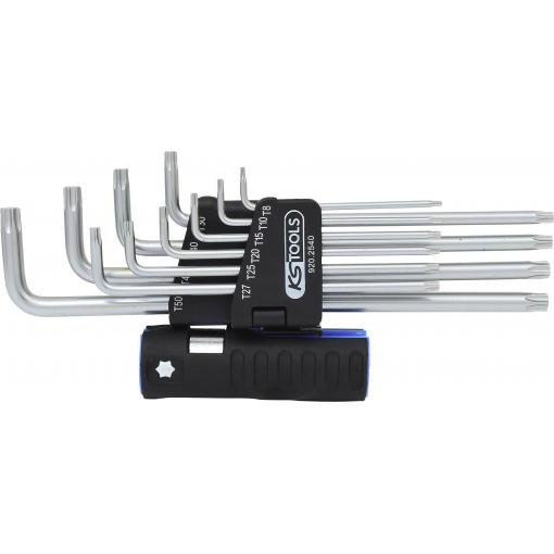 KS Tools 920.2540 TX sada klíčů T 8, T 10, T 15, T 20, T 25, T 27, T 30, T 40, T 45, T 50 10dílná