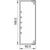 OBO Bettermann 6191258 kabelová lišta držák kabelů (d x š x v) 2000 x 170 x 60 mm 1 ks bílá