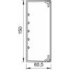 OBO Bettermann 6027156 kabelová lišta držák kabelů (d x š x v) 2000 x 150 x 60 mm 4 ks šedá