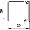 OBO Bettermann 6026796 kabelová lišta (d x š x v) 2000 x 30 x 30 mm 20 ks šedá