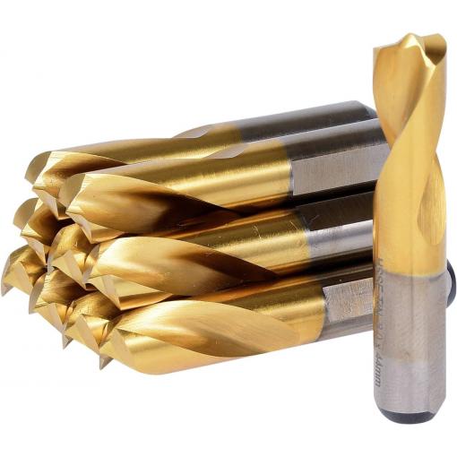 KS Tools 332.0809 Vrták svarů HSSE-TiN, Ø 8 mm, sada 10 kusů