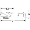 KS Tools 332.0808 Fréza svařovacího bodu HSSE TiN, 8 mm