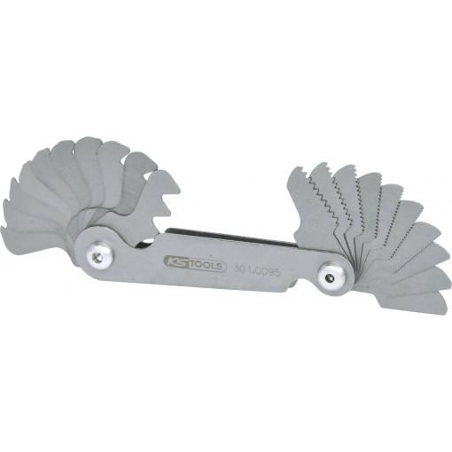 Závitová měrka, metrická, 20 ks KS Tools 301.0095