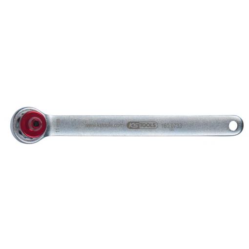 KS Tools 160.0733 Odvzdušňovací klíč brzdy, velmi krátký, 11 mm, červená