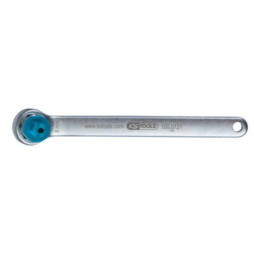 KS Tools 160.0727 Odvzdušňovací klíč, velmi krátký, 8 mm, modrá