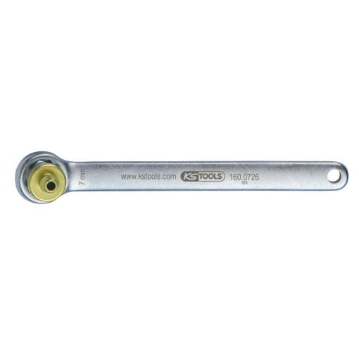 KS Tools 160.0726 Odvzdušňovací klíč brzdy, velmi krátký, 7 mm, zelený
