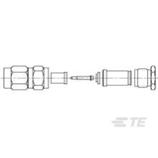 TE Connectivity TE AMP RF Coax Connectors 1050789-1 1 ks Bag