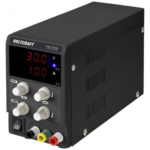 VOLTCRAFT ESP-3010 laboratorní zdroj s nastavitelným napětím, 0 - 30 V/DC, 0 - 10 A, 300 W, zásuvka 4 mm , kompaktní forma, výstup 1 x, VC-12840980