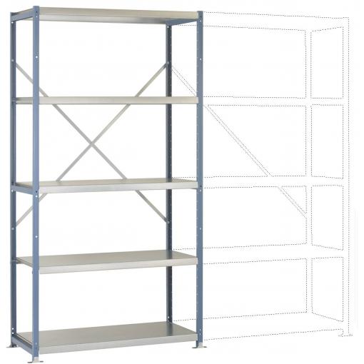Manuflex RP1019.5007 základní modul regálu oddělení , (š x v x h) 97 x 2 x 50 cm, ocel, kovová podlaha, briliantově modrá