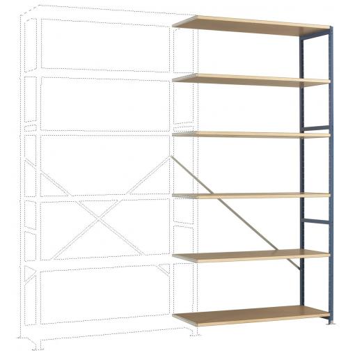 Manuflex RP1427.0001 přístavný modul regálu oddělení , (š x v x h) 1.22 x 2.5 x 50 m, ocel, dřevěná podlaha, šedá, zelená