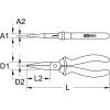 KS Tools 1152221 ploché kleště nástrojová ocel 165 mm