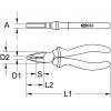KS Tools 1152101 kombinované kleště, 160 mm, DIN ISO 5748