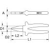 KS Tools 1171298 ploché kleště nástrojová ocel 160 mm