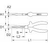 KS Tools 1171291 ploché jehlové kleště rovné nástrojová ocel 200 mm