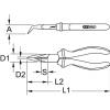 KS Tools 1171120 ploché jehlové kleště nástrojová ocel 165 mm