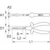 KS Tools 1171717 ploché jehlové kleště rovné nástrojová ocel 160 mm