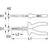 KS Tools 1171716 ploché kleště nástrojová ocel 160 mm