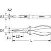 KS Tools 1151016 ploché kleště nástrojová ocel 160 mm