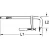 Tempejková šroubová svěrka, 120 x 600 mm KS Tools 1450119 Rozpětí (max.):600 mm