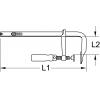 Šroubová svěrka na celé oceli, 120 x 250 mm KS Tools 1450219 Rozpětí (max.):250 mm