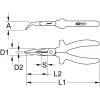 KS Tools 1192018 ploché jehlové kleště 45° zahnuté nástrojová ocel 165 mm