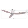Lucci AIR Radar stropní ventilátor 35 W (Ø x v) 132 cm x 19.5 cm bílá s dálkovým ovládáním