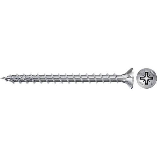 Fischer 670186 Power-Fast II CZF šrouby do dřevotřísky 4 mm 20 mm křížová drážka Pozidriv ocel galvanizováno zinkem 1000 ks