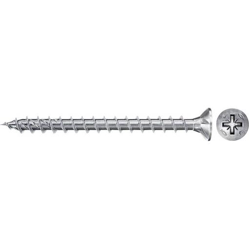 Fischer 670185 Power-Fast II CZF šrouby do dřevotřísky 4 mm 20 mm křížová drážka Pozidriv ocel galvanizováno zinkem 100 ks