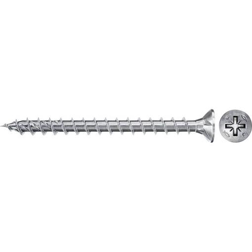 Fischer 670192 Power-Fast II CZF šrouby do dřevotřísky 4 mm 25 mm křížová drážka Pozidriv ocel galvanizováno zinkem 300 ks