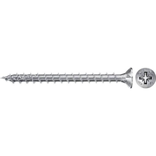 Fischer 670629 Power-Fast II CZF šrouby do dřevotřísky 4 mm 12 mm křížová drážka Pozidriv ocel galvanizováno zinkem 200 ks