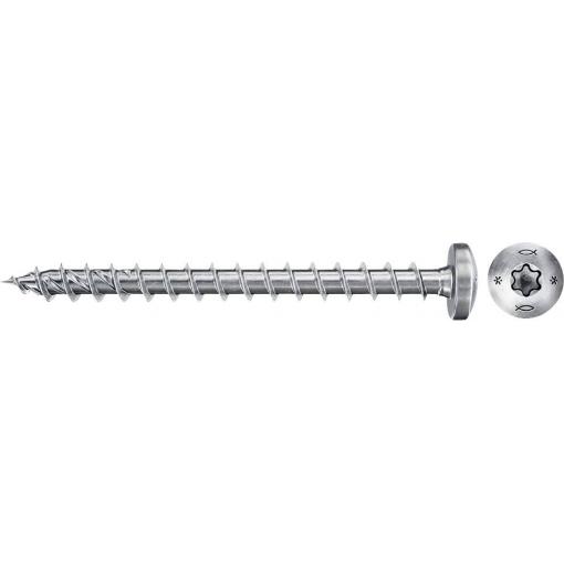 Fischer 670636 Power-Fast II CZF šrouby do dřevotřísky 4.5 mm 40 mm křížová drážka Pozidriv ocel galvanizováno zinkem 200 ks