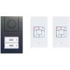 m-e modern-electronics Vistus AD ALU 4020 A domovní telefon kabelový kompletní sada pro 2 rodiny antracitová