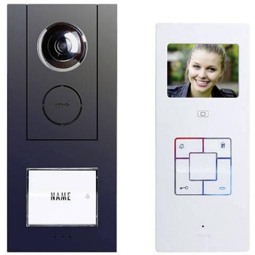 m-e modern-electronics Vistus VD ALU 6310 A domovní video telefon kabelový kompletní sada pro 1 rodinu antracitová