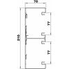 OBO Bettermann 6278400 parapetní lišta (d x š) 2000 mm x 210 mm 1 ks bílá