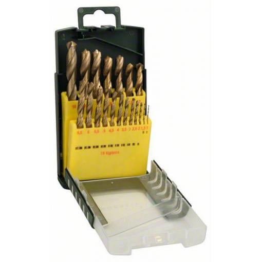 Bosch Accessories 2607017152 Promoline HSS sada spirálových vrtáku do kovu 19dílná TiN DIN 338 válcová stopka 1 ks