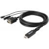club3D HDMI / jack / micro USB B / VGA kabelový adaptér Zástrčka HDMI-A, Zásuvka jack 3,5 mm , USB Micro-B zásuvka, VGA pólové Zástrčka 2.00 m černá CAC-1712 s