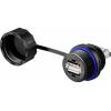 Renkforce USB 2.0 kabel [1x USB 2.0 zásuvka A - 1x USB 2.0 zásuvka A] 1.00 m S ochrannou krytkou