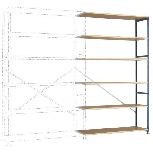 Manuflex RP1444.0001 přístavný modul regálu oddělení , (š x v x h) 1.47 x 2.5 x 80 m, ocel, dřevěná podlaha, šedá, zelená