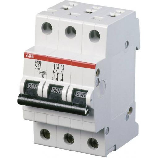 ABB 2CDS253001R0254 S203-C25 elektrický jistič 3pólový 25 A