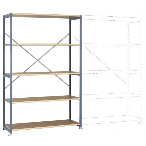 Manuflex RP1029.0001 základní modul regálu oddělení , (š x v x h) 1.22 x 2 x 80 m, ocel, dřevěná podlaha, šedá, zelená
